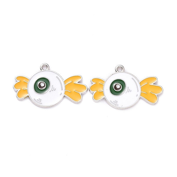 

PandaHall Halloween Alloy Enamel Pendant, Candy, Platinum, 16x26x1mm, Hole: 1.5mm Alloy+Enamel Candy
