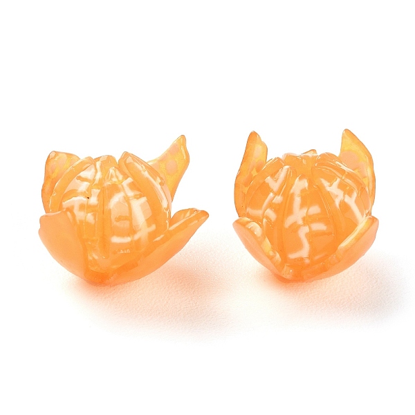 

PandaHall Opaque Acrylic Pendants, Orange, Orange, 14~15.5x12.5~13.5mm, Hole: 1~1.2mm Acrylic Orange Orange