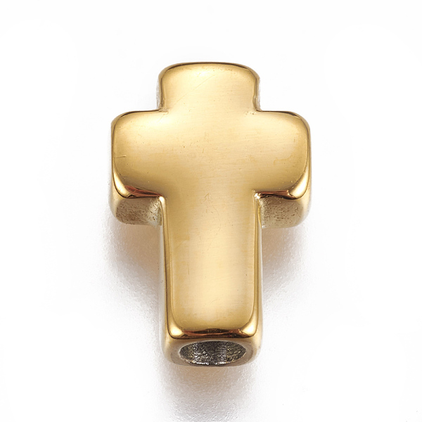 

PandaHall 304 Stainless Steel Beads, Cross, Golden, 14x10x4mm, Hole: 2.5mm 304 Stainless Steel Cross