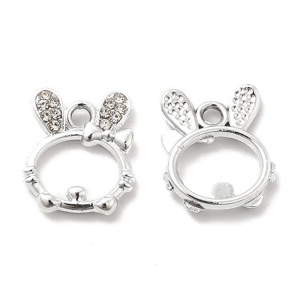 

PandaHall UV Plating Alloy Pendants, with Crystal Rhinestone, Rabbit Charms, Platinum, 15.5x13.5x2.5mm, Hole: 2mm Alloy+Rhinestone Rabbit..., Clear