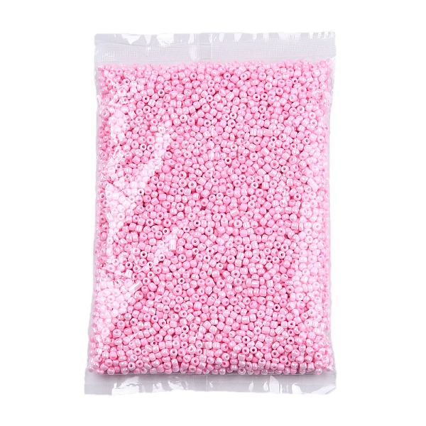 

PandaHall 6/0 Glass Seed Beads, Dyed & Heated, Opaque Colours, Round Hole, Round, Flamingo, 4~5x3~4mm, Hole: 1.2mm, about 450g/pound Glass..., Pink