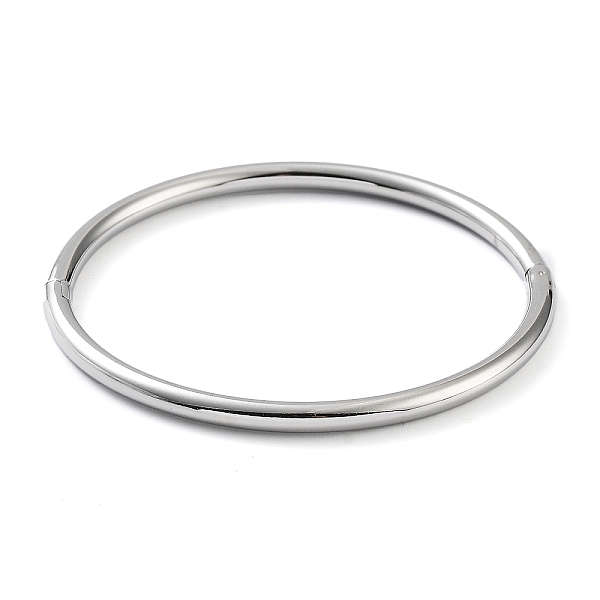 

PandaHall 201 Stainless Steel Hinged Bangle, Ring, Inner Diameter: 2-3/8x2 inch(6x5.05cm) 201 Stainless Steel Ring