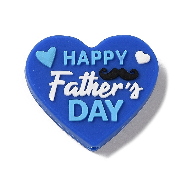

PandaHall Father Day Food Grade Eco-Friendly Silicone Focal Beads, Silicone Teething Beads, Heart, 25.5x27.5x7mm, Hole: 2.5mm Silicone Heart
