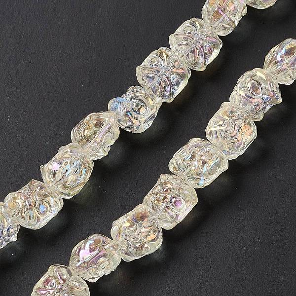 

PandaHall Full Rainbow Plated Electroplate Glass Beads, Dancing Lion, Light Goldenrod Yellow, 11.5~12x11.5x9.5mm, Hole: 1.2mm, about...