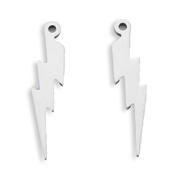 

PandaHall 201 Stainless Steel Pendants, Lightning Bolt, Stainless Steel Color, 32.5x7x1.5mm, Hole: 1.6mm 201 Stainless Steel Lightning Bolt