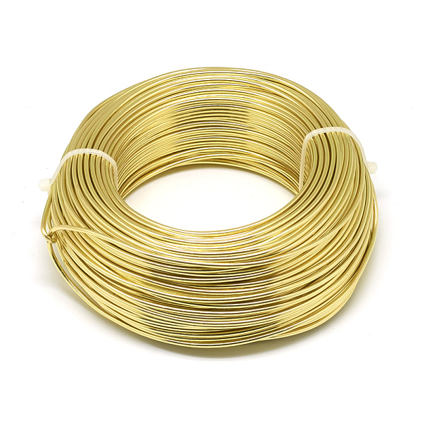 PandaHall Round Aluminum Wire, Bendable Metal Craft Wire, for DIY Jewelry Craft Making, Light Gold, 9 Gauge, 3.0mm, 25m/500g(82 Feet/500g)...