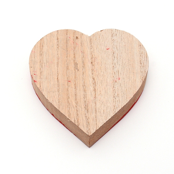 

PandaHall Natural Wooden Candle Holder, with Aluminum Jar, for Christmas, Heart, Red, 104x100x22mm Wood Heart Red