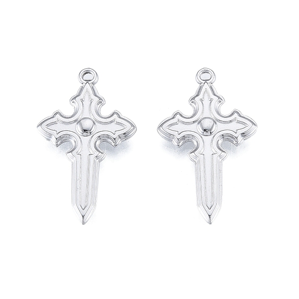 

PandaHall 304 Stainless Steel Pendant, Cross, Stainless Steel Color, 33.5x20x3.5mm, Hole: 1.5mm 304 Stainless Steel Cross