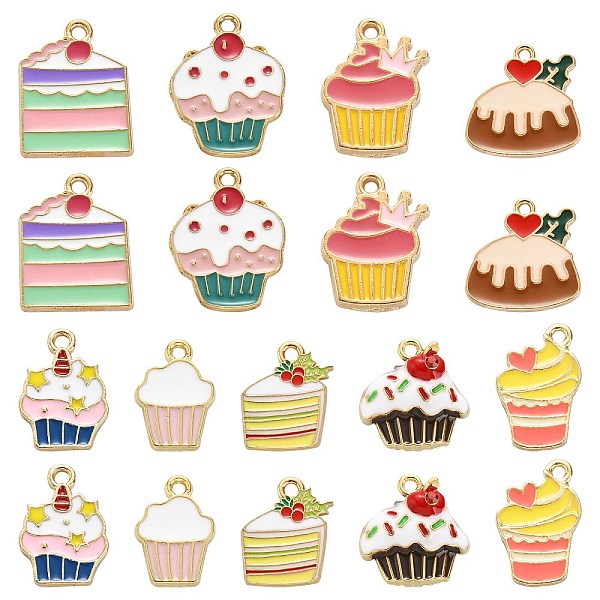 

PandaHall 45Pcs 9 Styles Alloy Enamel Pendants, Light Gold, Cadmium Free & Lead Free, Cake & Cupcake, Mixed Color, 17~22x11~18x1~2mm, Hole..., Multicolor
