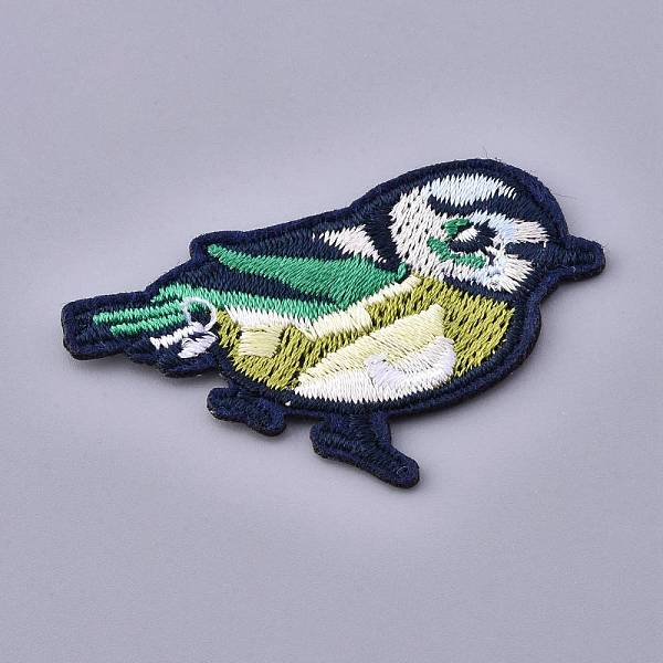 PandaHall Computerized Embroidery Cloth Iron on/Sew on Patches, Costume Accessories, Appliques, Bird, Colorful, 29.5x46.5x1.5mm Cloth Bird