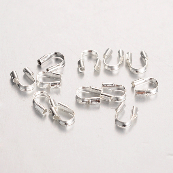

PandaHall Eco-Friendly Rack Plating Brass Wire Guardians, Lead Free & Cadmium Free & Nickel Free, Silver Color Plated, 5x4x1mm, Hole: 0.5mm...