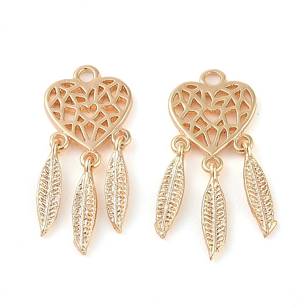 

PandaHall Brass Pendants, Heart, Real 18K Gold Plated, 23x9.5x2mm, Hole: 1.4mm Brass Heart