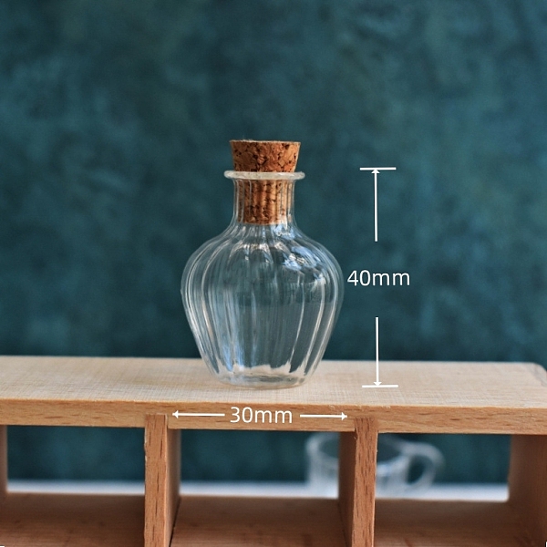 

PandaHall Glass Bottle, with Cork Plug, Wishing Bottle, Clear, 3x4cm Glass Bottle Clear