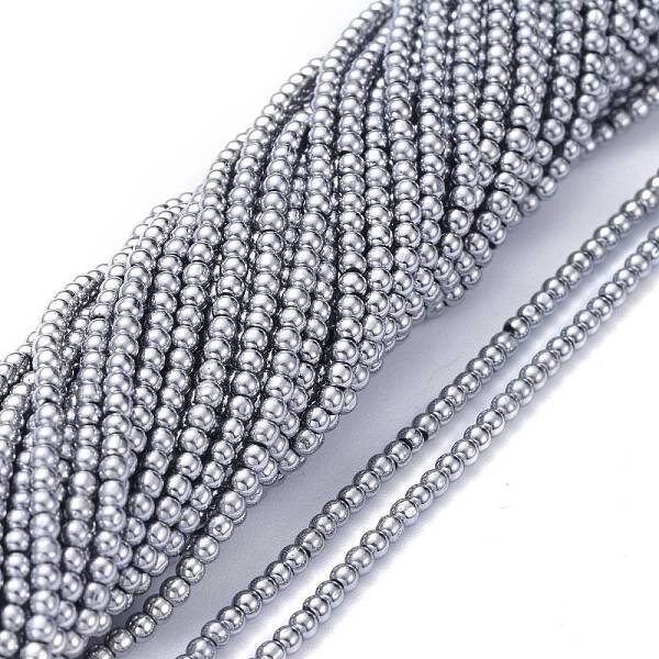 

PandaHall Electroplate Glass Beads Strands, Full Plated, Round, Platinum Plated, 2.5mm, Hole: 0.7mm, about 177pcs/Strand, 14.09 inch(35.8cm)...