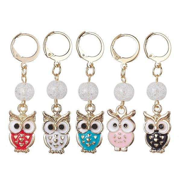 Owl Alloy Enamel Pendant Decorations