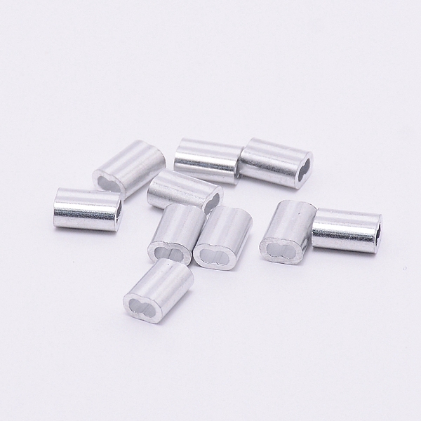 

PandaHall 6063 Aluminum Slide Charms/Slider Beads, For Leather Cord Bracelets Making, Platinum, 9x6x4mm, Hole: 1.6x4mm Aluminum Column