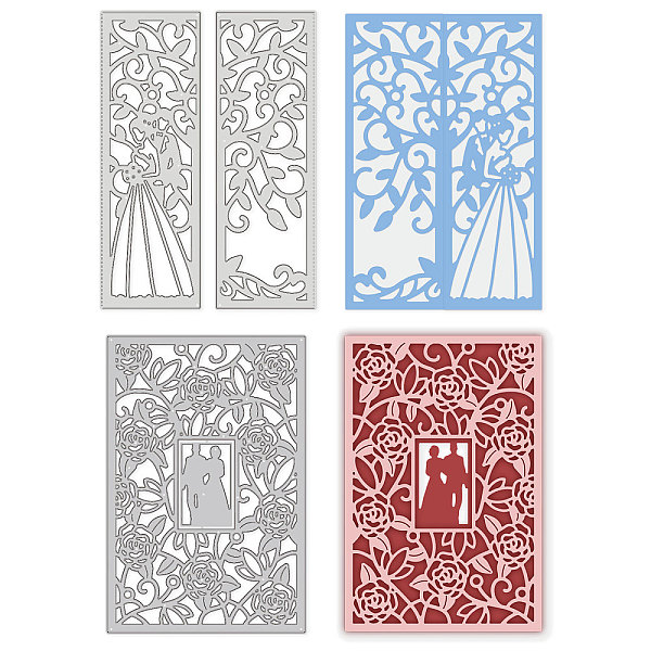 

PandaHall GLOBLELAND 2Pcs 2 Style Carbon Steel Cutting Dies Stencils, for DIY Scrapbooking/Photo Album, Decorative Embossing DIY Paper Card...