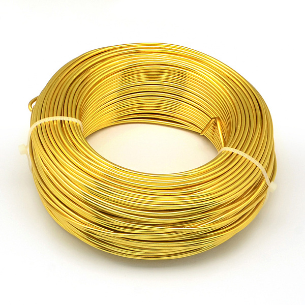 PandaHall Round Aluminum Wire, Bendable Metal Craft Wire, for DIY Jewelry Craft Making, Gold, 6 Gauge, 4mm, 16m/500g(52.4 Feet/500g)...