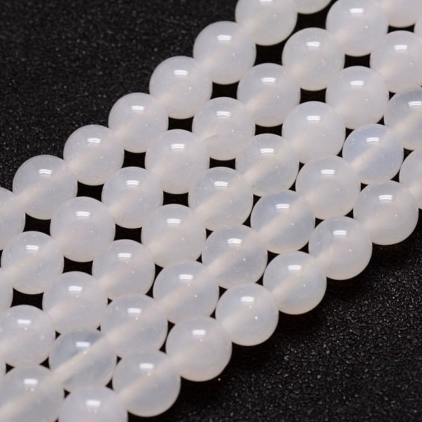 

PandaHall Natural Agate Bead Strands, Round, 6mm, Hole: 1mm, about 62pcs/strand, 14 inch Natural Agate Round