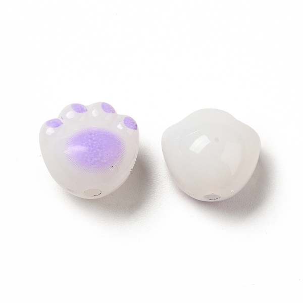 

PandaHall Opaque Acrylic Beads, Cat Paw, Medium Purple, 11x12x9.7mm, Hole: 1.6mm Acrylic Others