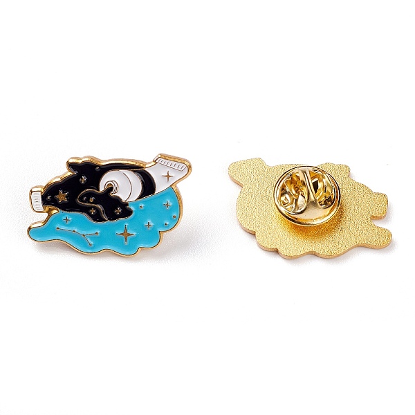 

PandaHall Alloy Enamel Brooches, Enamel Pin, with Butterfly Clutches, Toothpaste with Galaxy, Golden, Colorful, 19x29x10mm Alloy