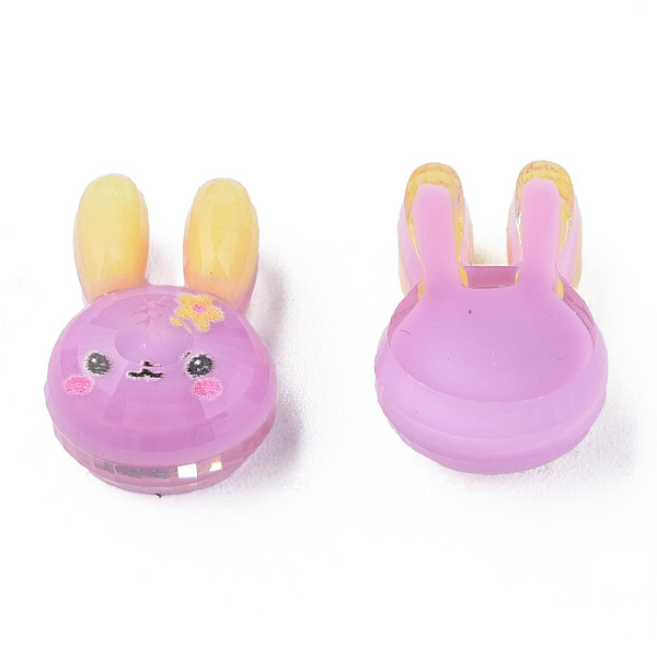 

PandaHall Printed Translucent Epoxy Resin Cabochons, Rabbit, Plum, 16.5x12x8.5mm Epoxy Resin Rabbit Purple