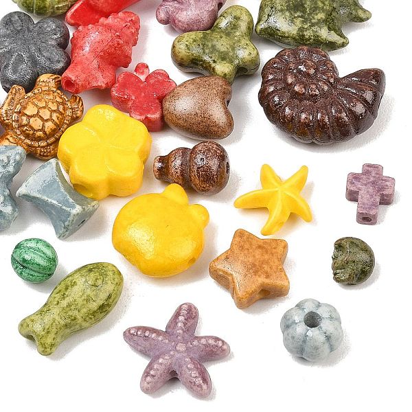 Vintage Handmade Porcelain Beads