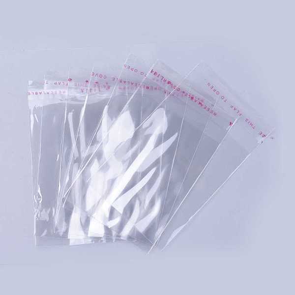 

PandaHall OPP Cellophane Bags, Rectangle, Clear, 10x6cm, Unilateral Thickness: 0.035mm, Inner Measure: 7.5x6cm OPP Cellophane Clear