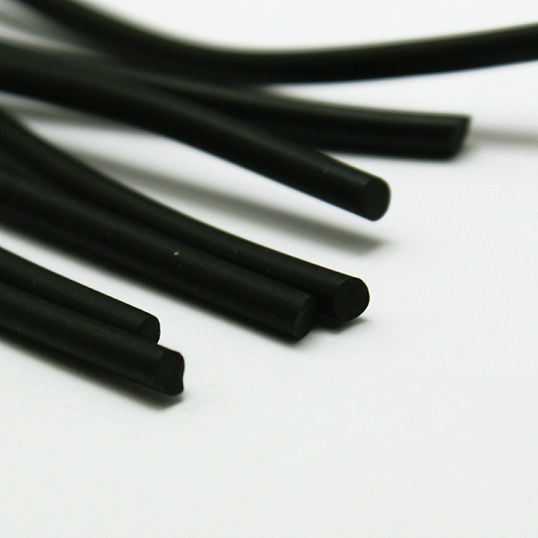 

PandaHall Synthetic Rubber Beading Cord, Round, Solid, No Hole, Black, 0.8mm, about 1.09 yards(1m)/strand PVC Black