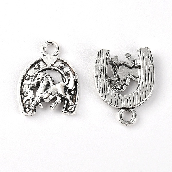 

PandaHall DICOSMETIC 30Pcs Horseshoes Charms Antique Silver Horse Head Charms Horse Charms Bulk Antique Animal Pendants Western Lucky...