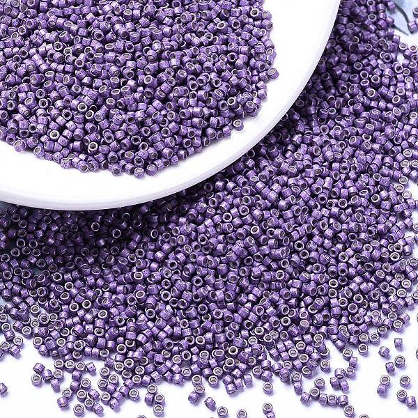 

PandaHall MIYUKI Delica Beads, Cylinder, Japanese Seed Beads, 11/0, (DB1185) Galvanized Semi-Frosted Eggplant, 1.3x1.6mm, Hole: 0.8mm, about..., Purple