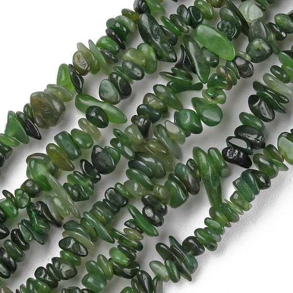 

PandaHall Natural Jade Beads Strands, Chip, 5~8x5~8x2.5~8mm, Hole: 0.6mm, 30.94~31.97''(78.6~81.2cm) Other Jade Chip