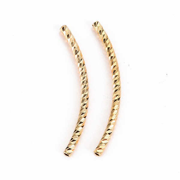 

PandaHall Brass Tube Beads, Nickel Free, Real 18K Gold Plated, 35x2mm, Hole: 1.2mm Brass Tube