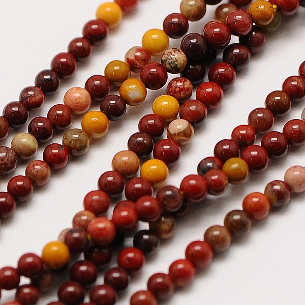 

PandaHall Natural Mookaite Round Bead Strands, 3mm, Hole: 0.8mm, about 126pcs/strand, 16 inch Mookaite Round