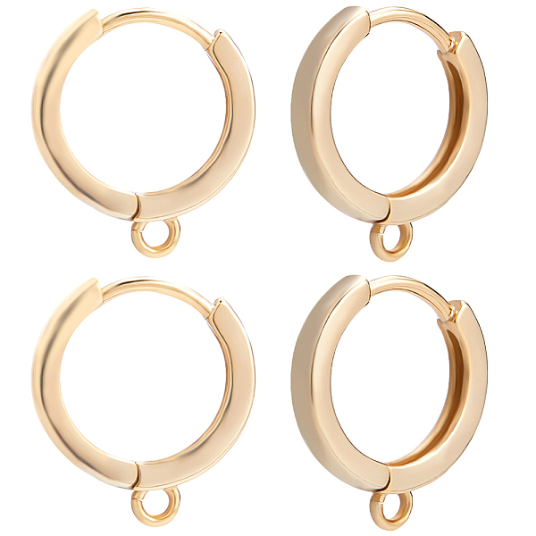 

PandaHall CREATCABIN 12Pcs Earring Hooks Round 18K Gold Plated Brass Leverback Earwire Hoop Earring Findings French Hooks Ear Wire Connector...