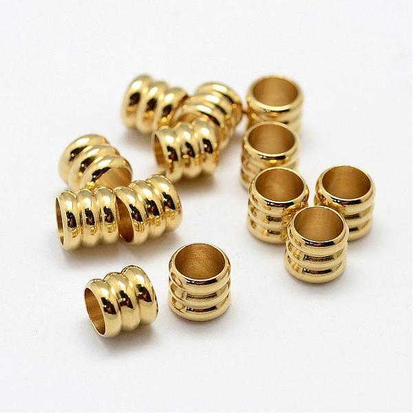 

PandaHall Brass Beads, Column, Nickel Free, Raw(Unplated), 6x5.5mm, Hole: 5mm Brass Column