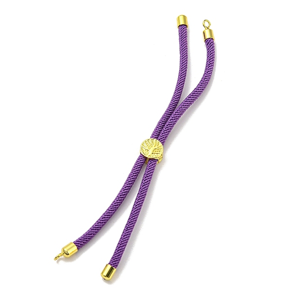 

PandaHall Nylon Cords Bracelet Makings Fit for Connector Charms, with Golden Brass Tree Slider Beads, Long-Lasting Plated, Indigo, 8-5/8..., Purple