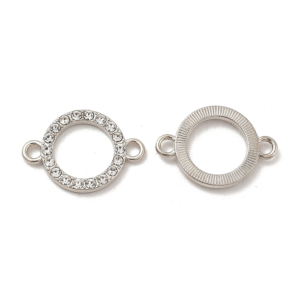 

PandaHall Alloy Connector Charms with Crystal Rhinestone, Ring Links, Nickel, Platinum, 16x23x2.5mm, Hole: 2.4mm Alloy+Rhinestone Ring Clear
