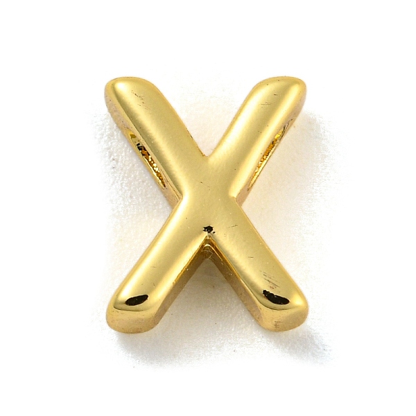 

PandaHall Brass Pendants, Real 18K Gold Plated, Letter X, 8.5x7x3mm, Hole: 1.2mm Brass Letter X