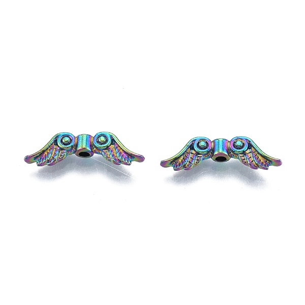 

PandaHall Rack Plating Alloy Bead, Wing, Rainbow Color, 6.5x23x4mm, Hole: 2mm Alloy Wing