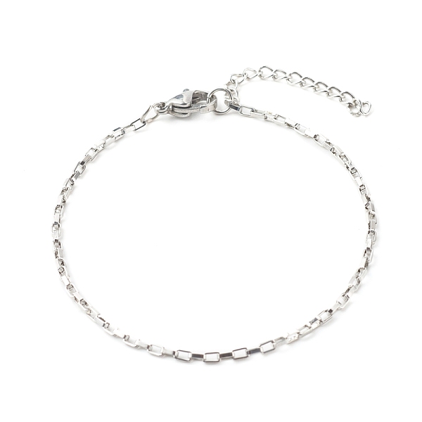 304 Stainless Steel Box Chain Bracelets