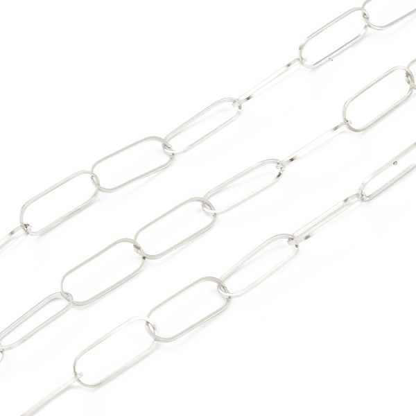 

PandaHall 304 Stainless Steel Cable Chain, Soldered, with Spool, Stainless Steel Color, 20x8x1mm, 5m/roll, 16.4 Feet(5m)/roll 304 Stainless...