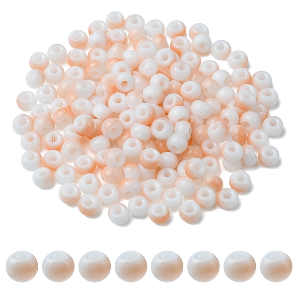 

PandaHall 6/0 Opaque Glass Seed Beads, Round Hole, Rondelle, Sandy Brown, 4~4.5x3~4mm, Hole: 0.8~1.5mm, 10g/box Glass Rondelle