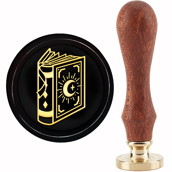 

PandaHall CRASPIRE Magic Wax Seal Stamp Book Sealing Wax Stamps 30mm Retro Vintage Removable Brass Stamp Head with Wood Handle for Wedding...
