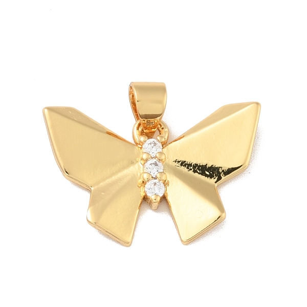 

PandaHall Brass Micro Pave Cubic Zirconia Pendants, Cadmium Free & Lead Free, Long-Lasting Plated, Butterfly, Clear, Real 18K Gold Plated...