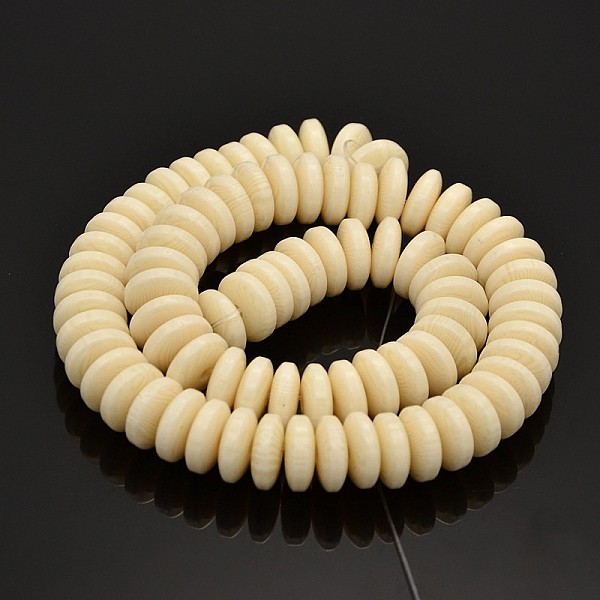 

PandaHall Resin Heishi Beads Strands, Disc/Flat Round, Beige, 10x3~4mm, Hole: 1mm, about 90pcs/strand, 11.8 inch Resin Disc Yellow