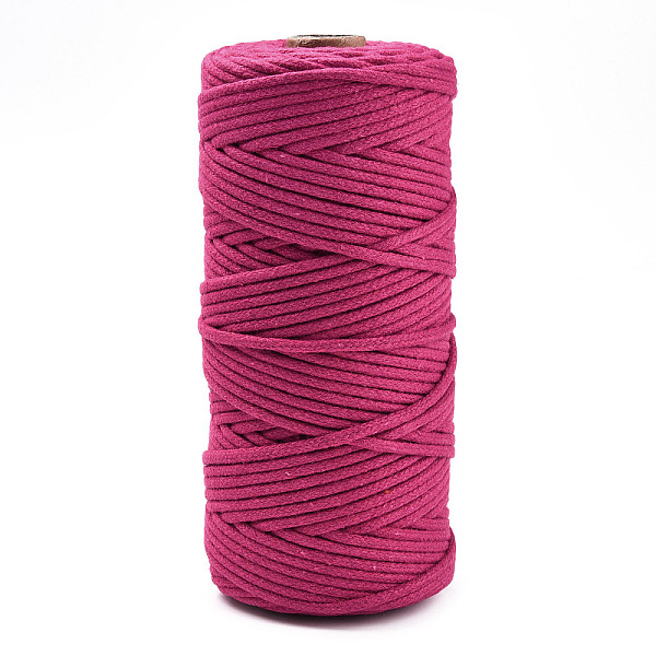 

PandaHall Cotton String Threads, Macrame Cord, Decorative String Threads, for DIY Crafts, Gift Wrapping and Jewelry Making, Camellia, 3mm..., Pink