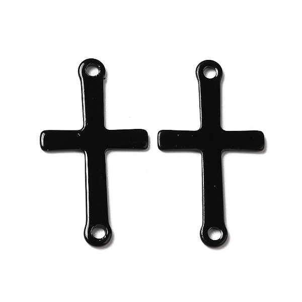 

PandaHall Spray Painted 201 Stainless Steel Connector Charms, Cross, Black, 23x12.5x0.5mm, Hole: 1.2mm 201 Stainless Steel Cross Black