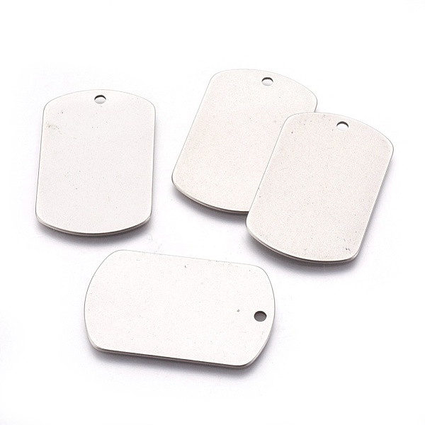 

PandaHall Stainless Steel Pendants, Stamping Blank Tag, Rectangle, Stainless Steel Color, 38x24x0.8mm, Hole: 2mm Stainless Steel Rectangle