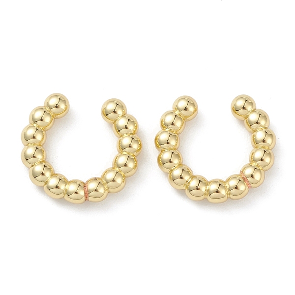 

PandaHall Rack Plating Brass Cuff Earrings, Lead Free & Cadmium Free, Long-Lasting Plated, C-shape, Real 18K Gold Plated, 12.5x14x3mm Brass